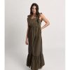 Women Molly Bracken Dresses | Ruffled Sleeveless Long Dress