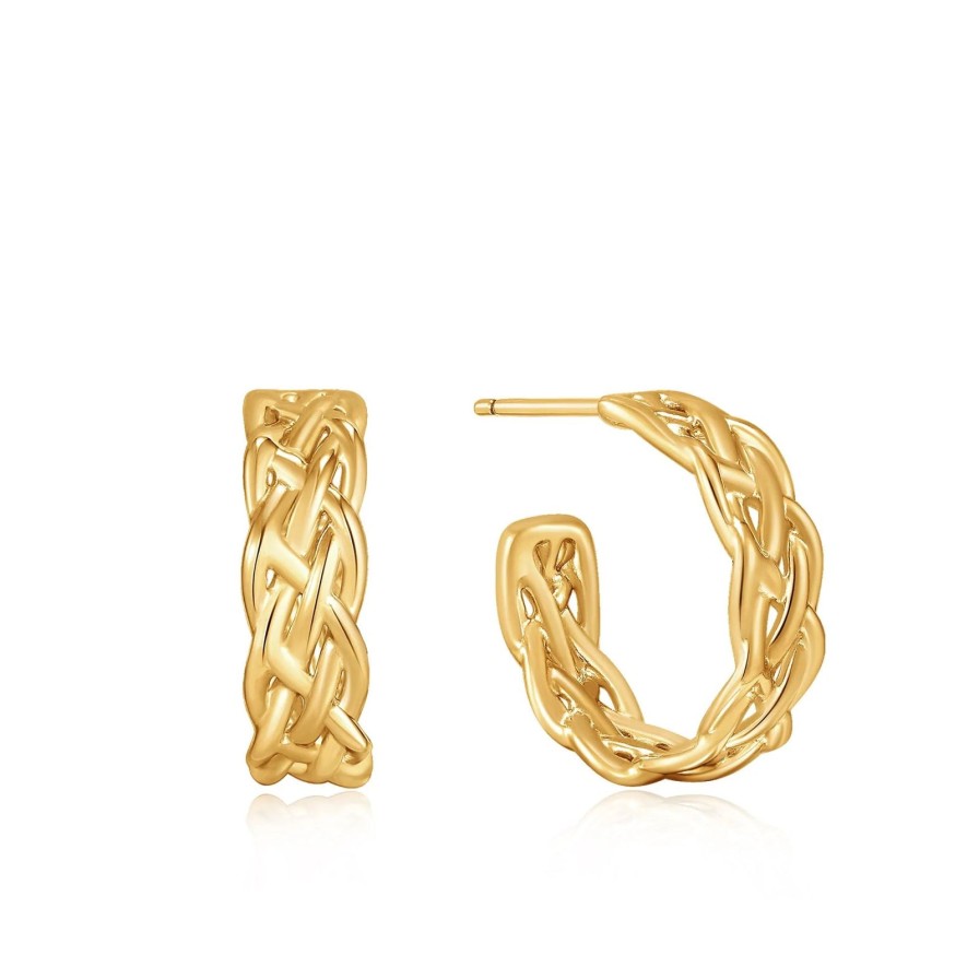 Women ANIA HAIE Earrings | Gold Rope Chunky Hoop Earrings