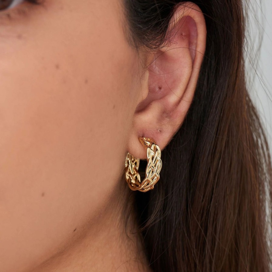 Women ANIA HAIE Earrings | Gold Rope Chunky Hoop Earrings