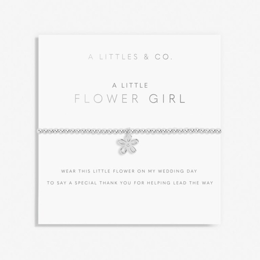 Women A Littles & Co. Bracelets | Children'S A Little 'Flower Girl' Bracelet In Silver Plating