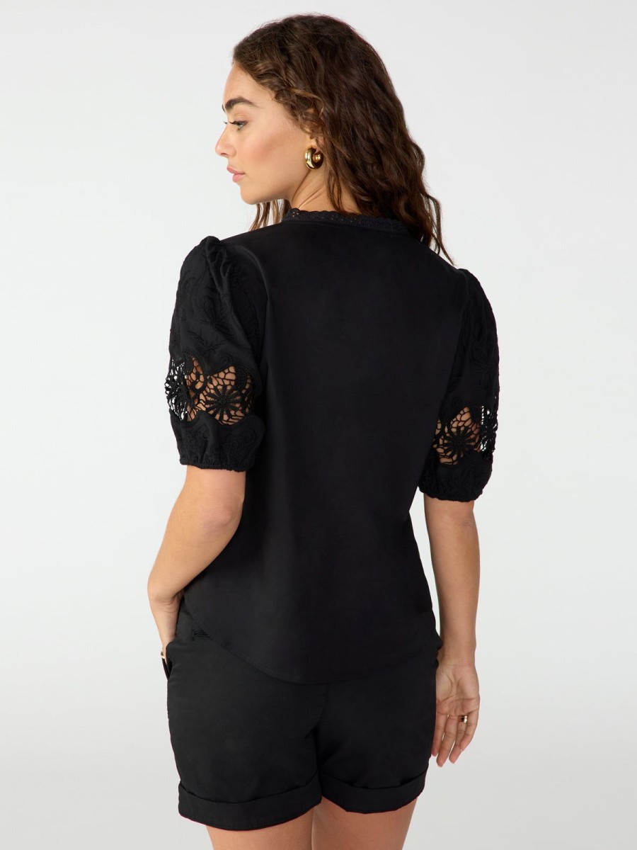 Women Sanctuary Tops | Puff Sleeve Button Top