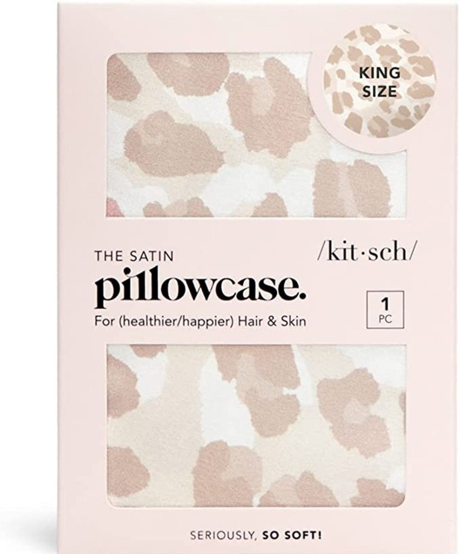 Bath & Beauty KITSCH Beauty Accessories | King Pillowcase-Leopard