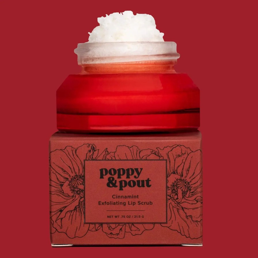 Bath & Beauty poppy & pout Lips | Cinnamint Lip Scrub