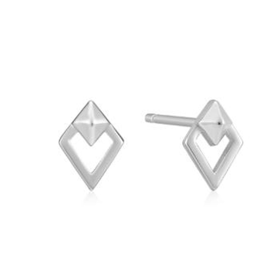 Women ANIA HAIE Earrings | Spike Diamond Stud Earrings-Silver