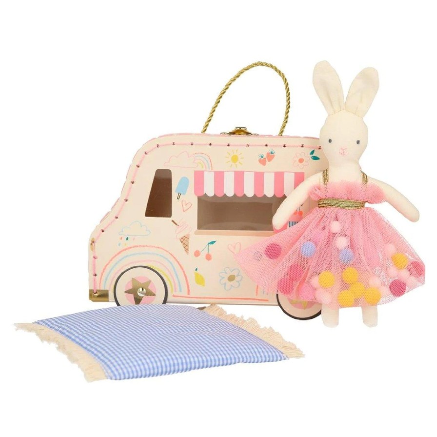 Littles Meri Meri | Ice Cream Van Bunny Mini Suitcase Doll