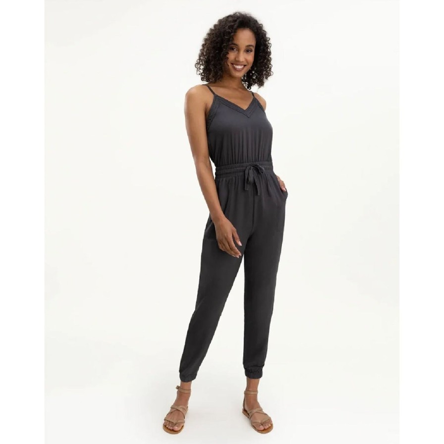 Women Splendid Bottoms | Jetsetter Jumpsuit- Black