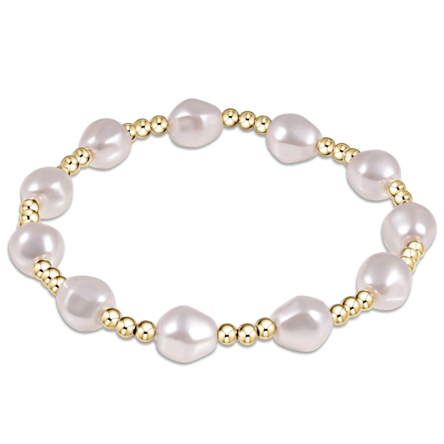 Women Enewton Bracelets | Admire Gold 3Mm Bead Bracelet-Pearl