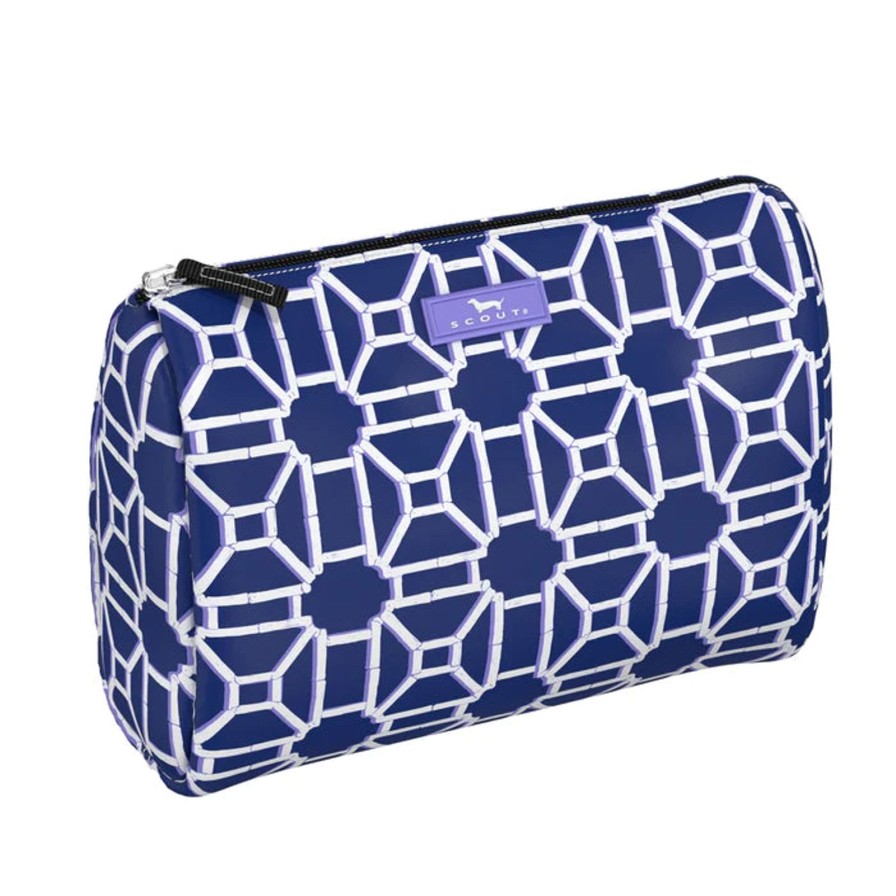 Women SCOUT Cosmetic Bags | Packin' Heat Makeup Bag-Pattern: Lattice Knight