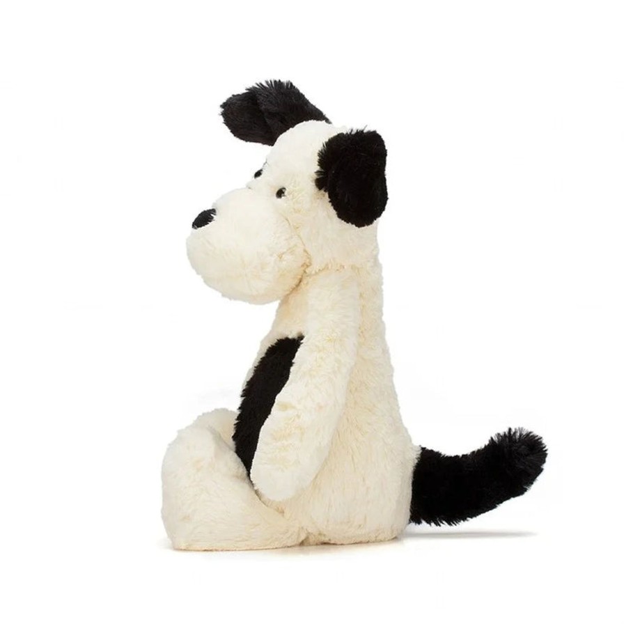 Littles Jellycat | Bashful Black & Cream Puppy-Medium-H12" X W5