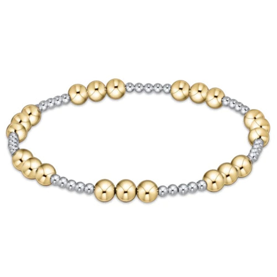 Women enewton Bracelets | Classic Joy Pattern 5Mm Bead Bracelet- Mixed Metal