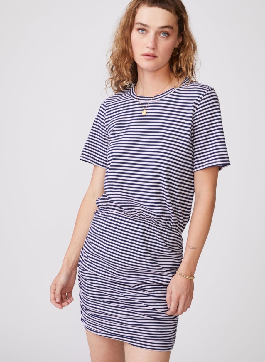 Women Stateside Dresses | Ruched Stripe Mini Dress