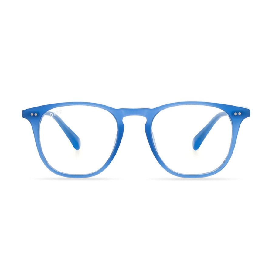 Women DIFF Eyewear Eyewear | Maxwell Aegean Blue Crystal Blue Light Glasses