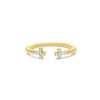 Women Stia Rings | It Fits! Pave Cross Droplet Wire Ring