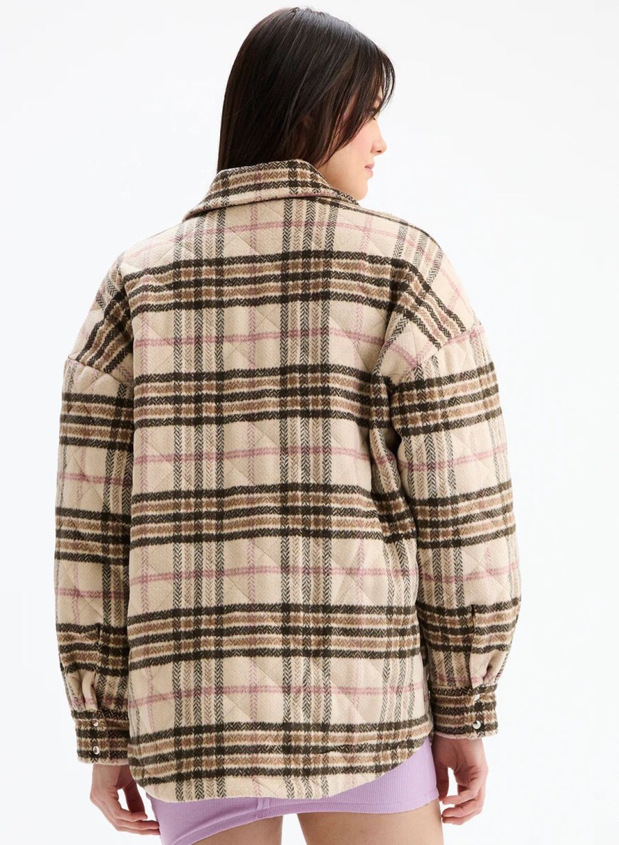 Women CHRLDR Sweaters & Jackets | Quilted Lumber Jacket