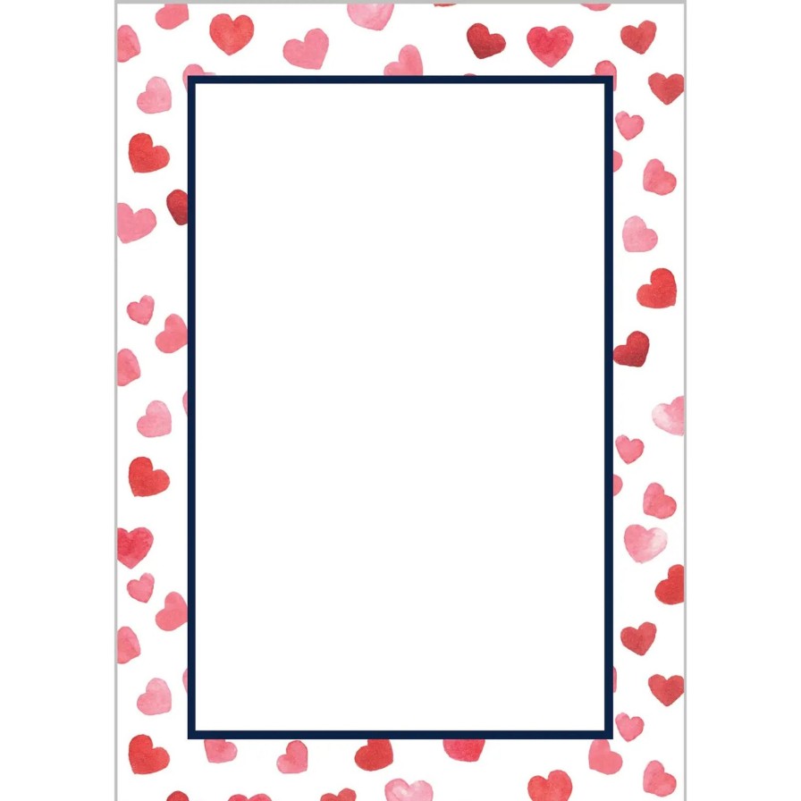 Seasonal WH Hostess Social Stationery | Watercolor Hearts Notepad