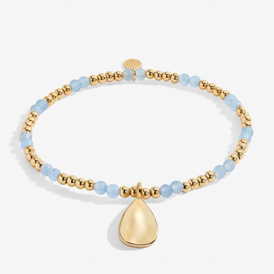 Women A Littles & Co. Bracelets | Birthstone A Little March Bracelet In Gold-Tone Plating-Aqua Crystal