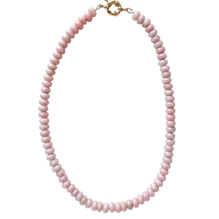 Women Rose & Moksha Necklaces | Statement Pink Opal Cabana Necklace