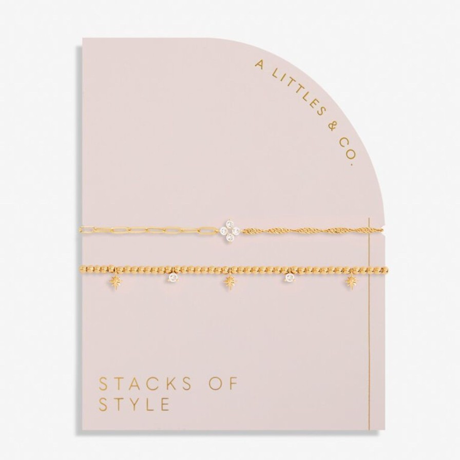 Women A Littles & Co. Bracelets | Stacks Of Style Star Bracelet Set In Gold-Tone Plating