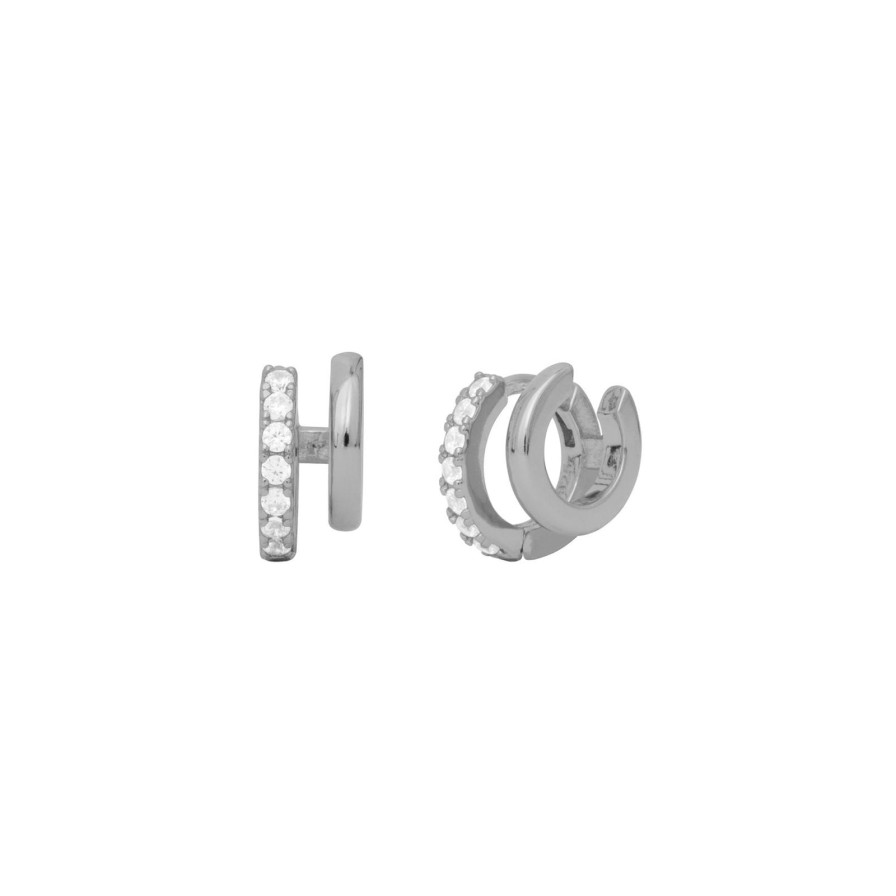 Women Fyb Earrings | Cher Huggies-Silver