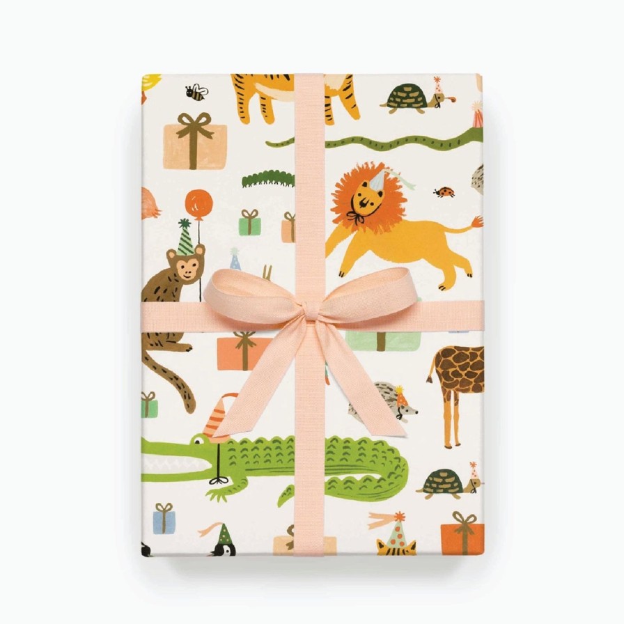 Art & Paper Rifle Paper Co. | Party Animals Wrapping Sheets- Roll Of 3