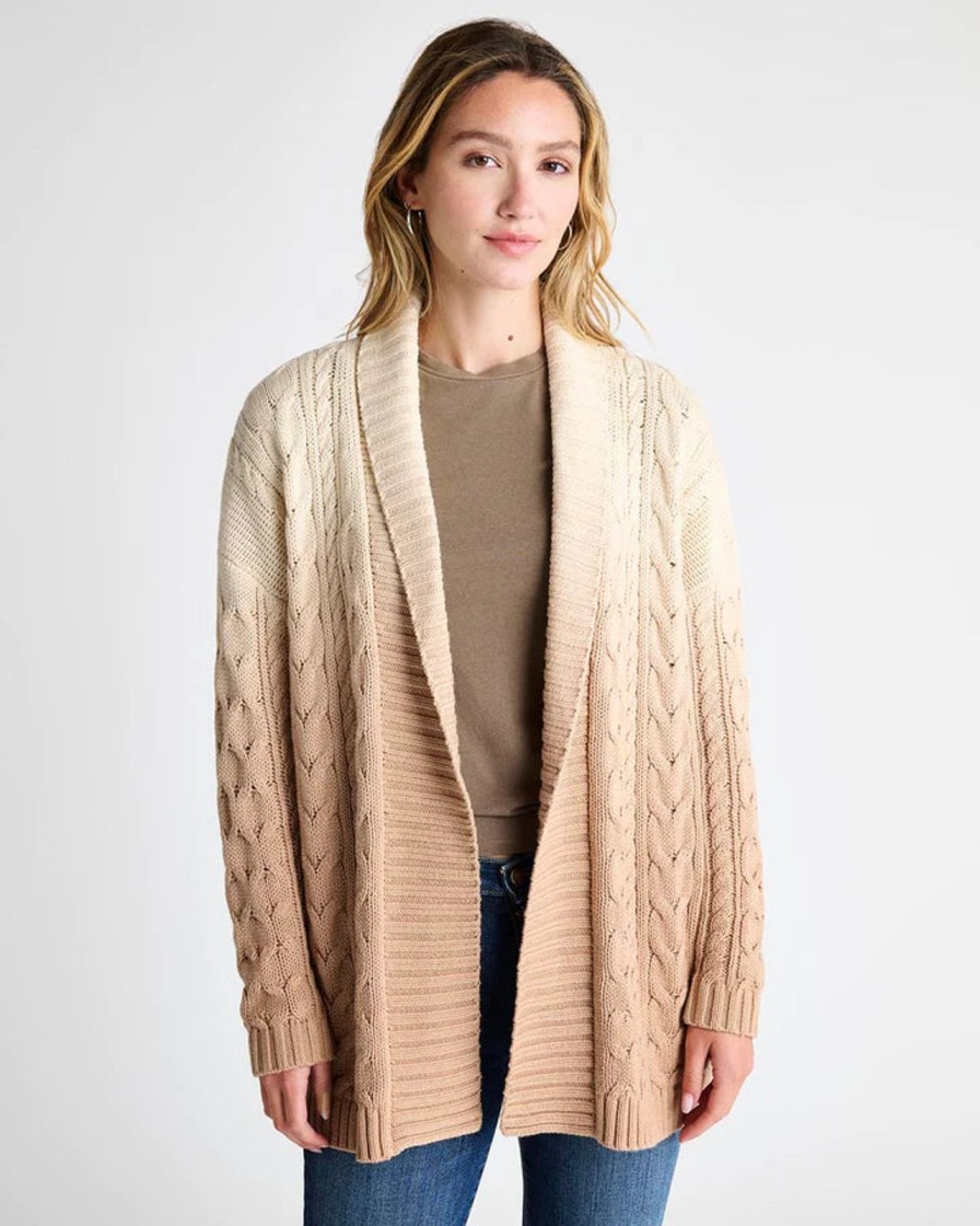 Women Splendid Sweaters & Jackets | Dip Dye Cable Cardigan