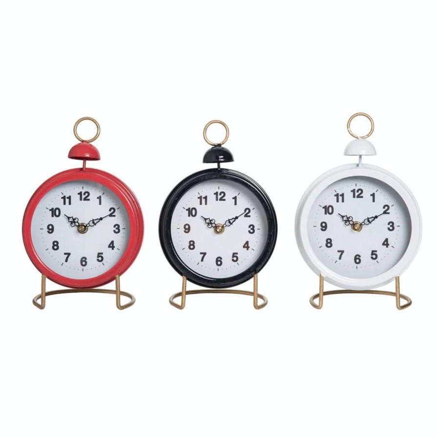 Home SYNPLE Decor | Metal Enamel Desk Clock-3 Colors