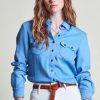 Women The Shirt Tops | The Cowgirl Shirt-Denim