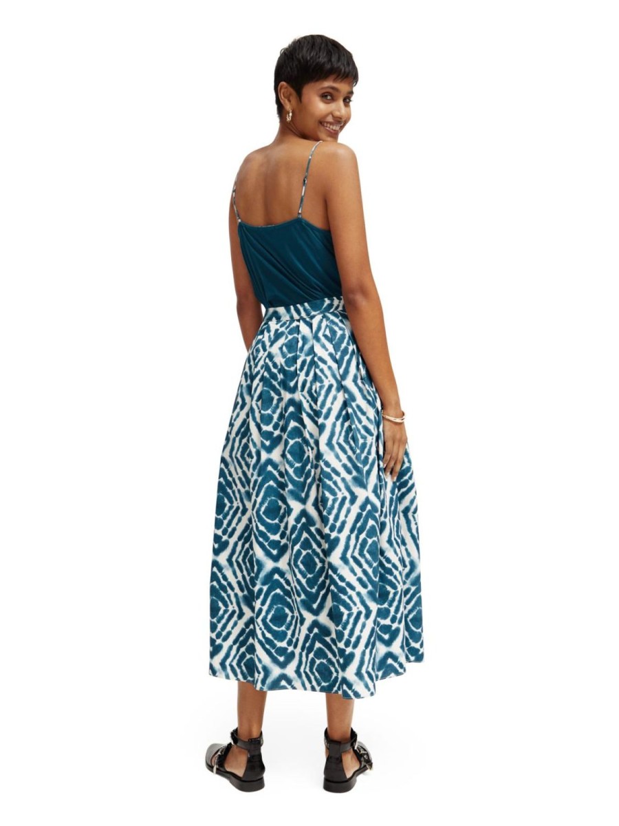 Women Scotch & Soda Bottoms | Printed Skirt With Pleats