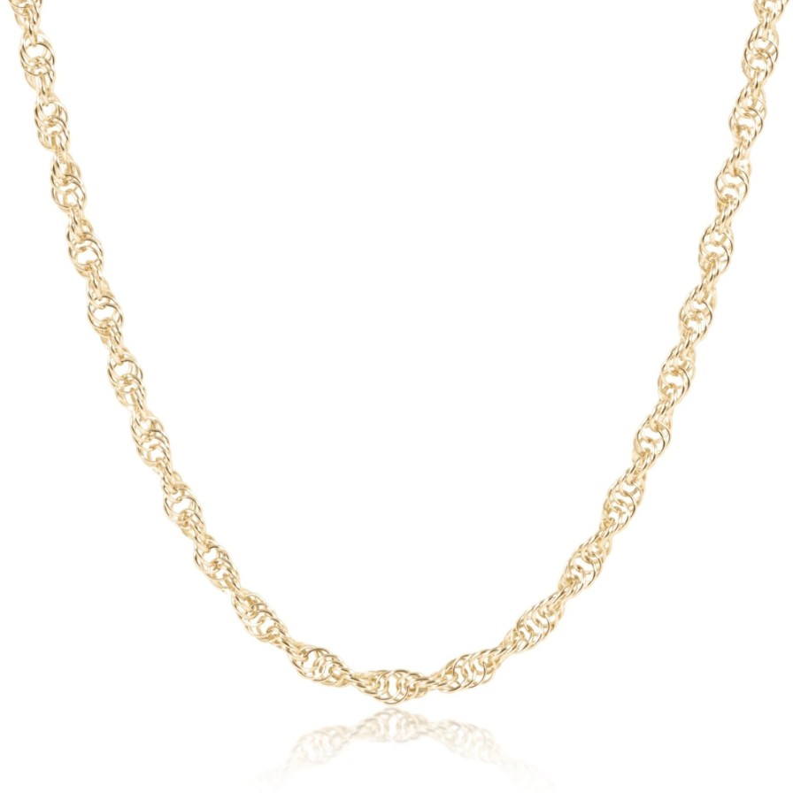 Women Enewton Necklaces | 15" Choker Rope Chain-Gold