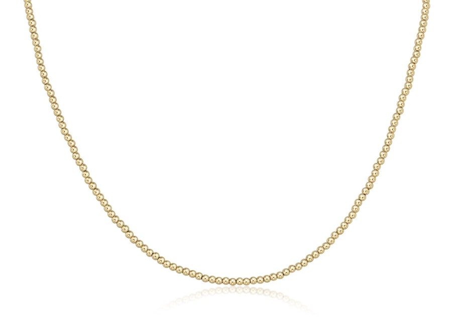 Women Enewton Necklaces | Choker Classic Gold 2.5Mm Bead