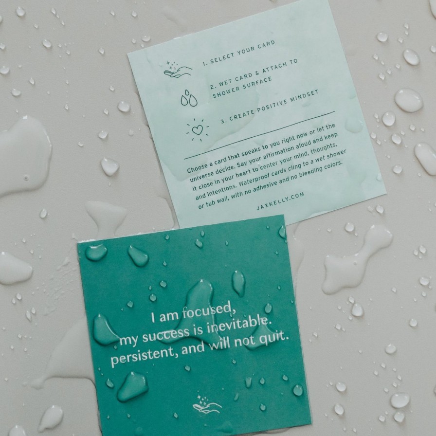 Seasonal JaxKelly | Shower Affirmation Cards-Abundance