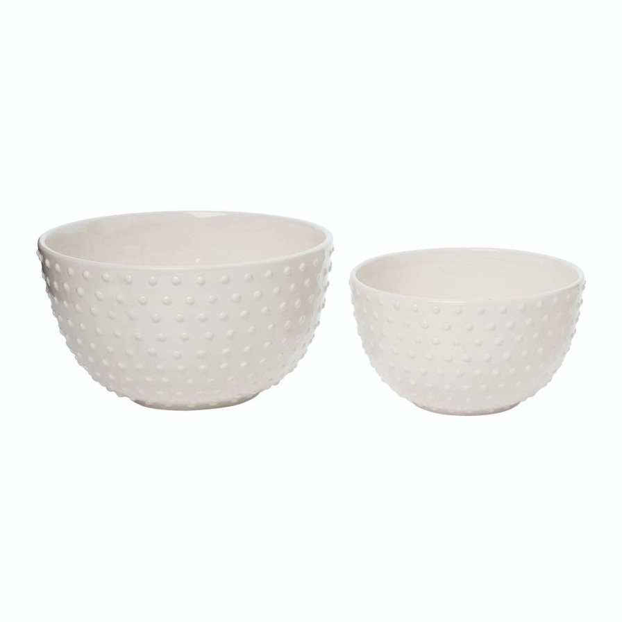 Home SYNPLE Serveware | Hobnail Mixing Bowls