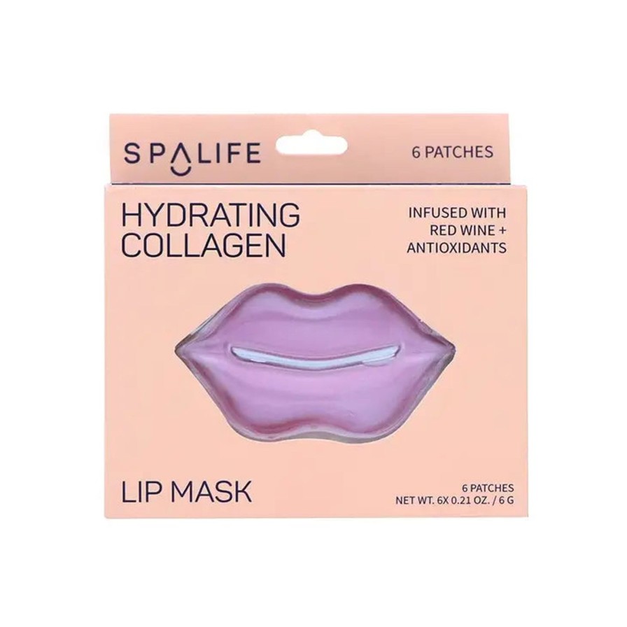 Bath & Beauty My Spa Life Masks | Hydrating Collagen & Red Wine Lip Mask 6 Pack