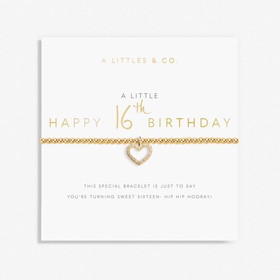 Women A Littles & Co. Bracelets | A Little 'Happy 16Th Birthday' Bracelet In Gold-Tone Plating