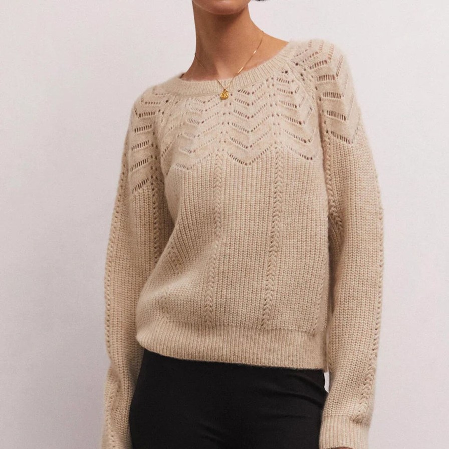 Women ZSupply Sweaters & Jackets | Sabine Pointelle Sweater