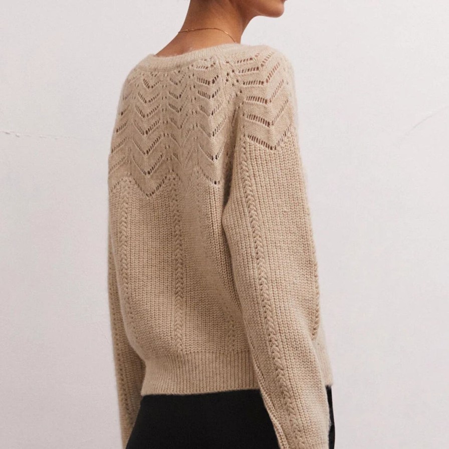 Women ZSupply Sweaters & Jackets | Sabine Pointelle Sweater