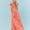 Women Sheridan French Dresses | Stacey Dress-Orange Tiger