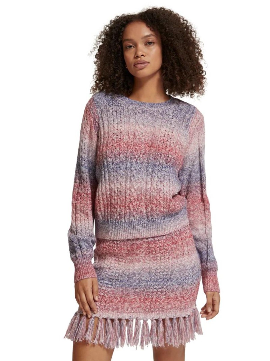 Women Scotch & Soda Sweaters & Jackets | Space Dye Crew Neck Pullover