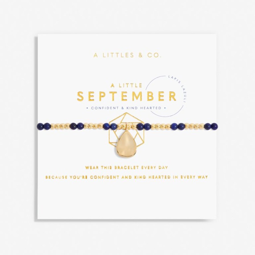 Women A Littles & Co. Bracelets | Birthstone A Little September Bracelet In Gold-Tone Plating-Lapis Lazuli