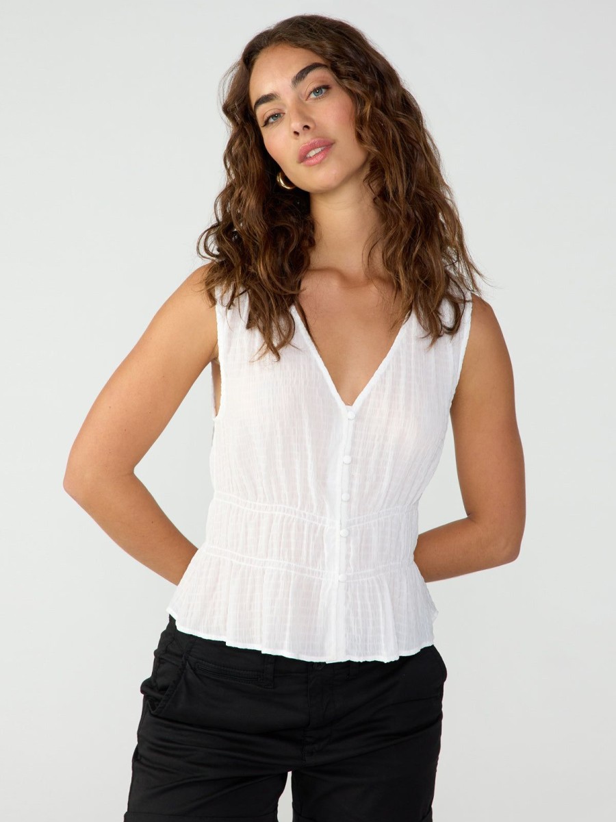 Women Sanctuary Tops | Featherweight Button Front Shirt