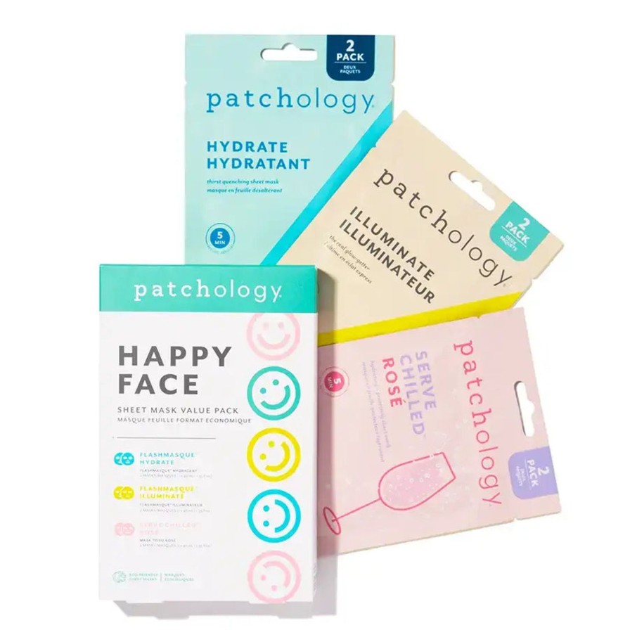 Bath & Beauty Patchology Masks | Happy Face Mask Set