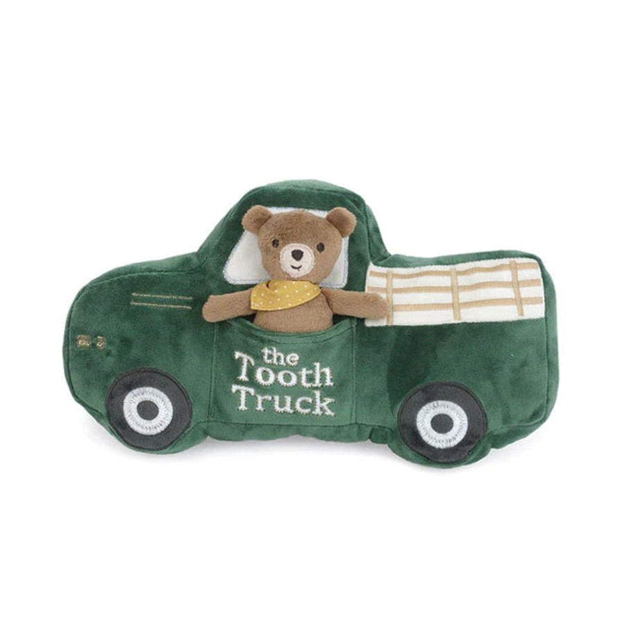 Littles Mon Ami | Tooth Fairy Pillow Set-Tooth Truck-Green