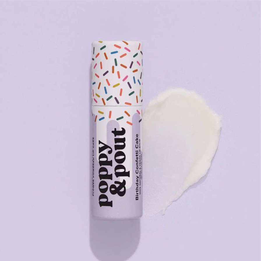 Bath & Beauty poppy & pout Lips | Birthday Confetti Lip Balm-Purple