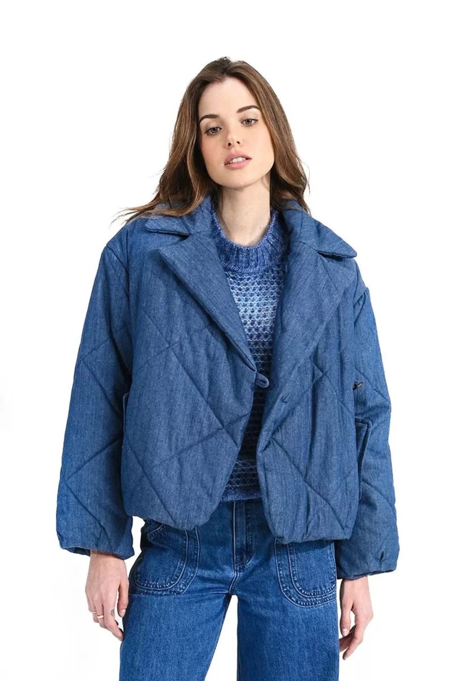 Women Molly Bracken Sweaters & Jackets | Quilted Denim Jacket