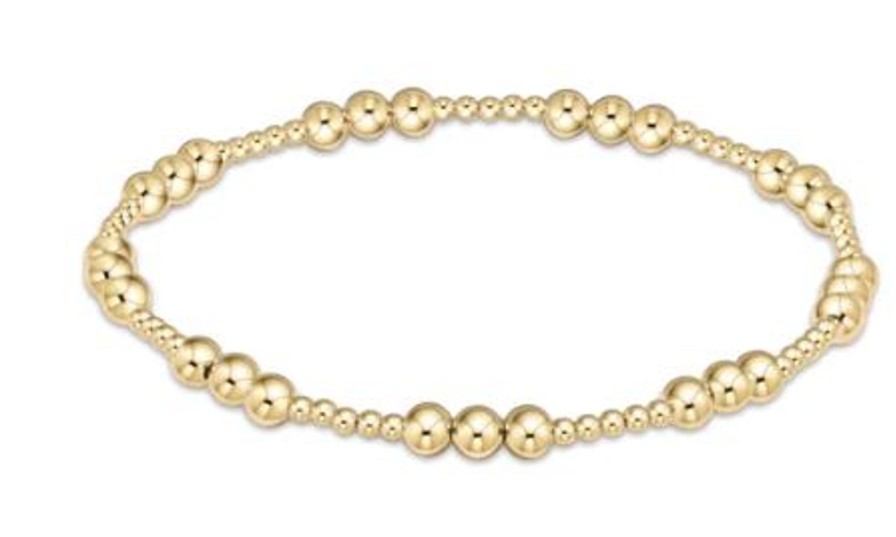 Women Enewton Bracelets | Classic Joy Pattern 4Mm Bead Bracelet- Gold