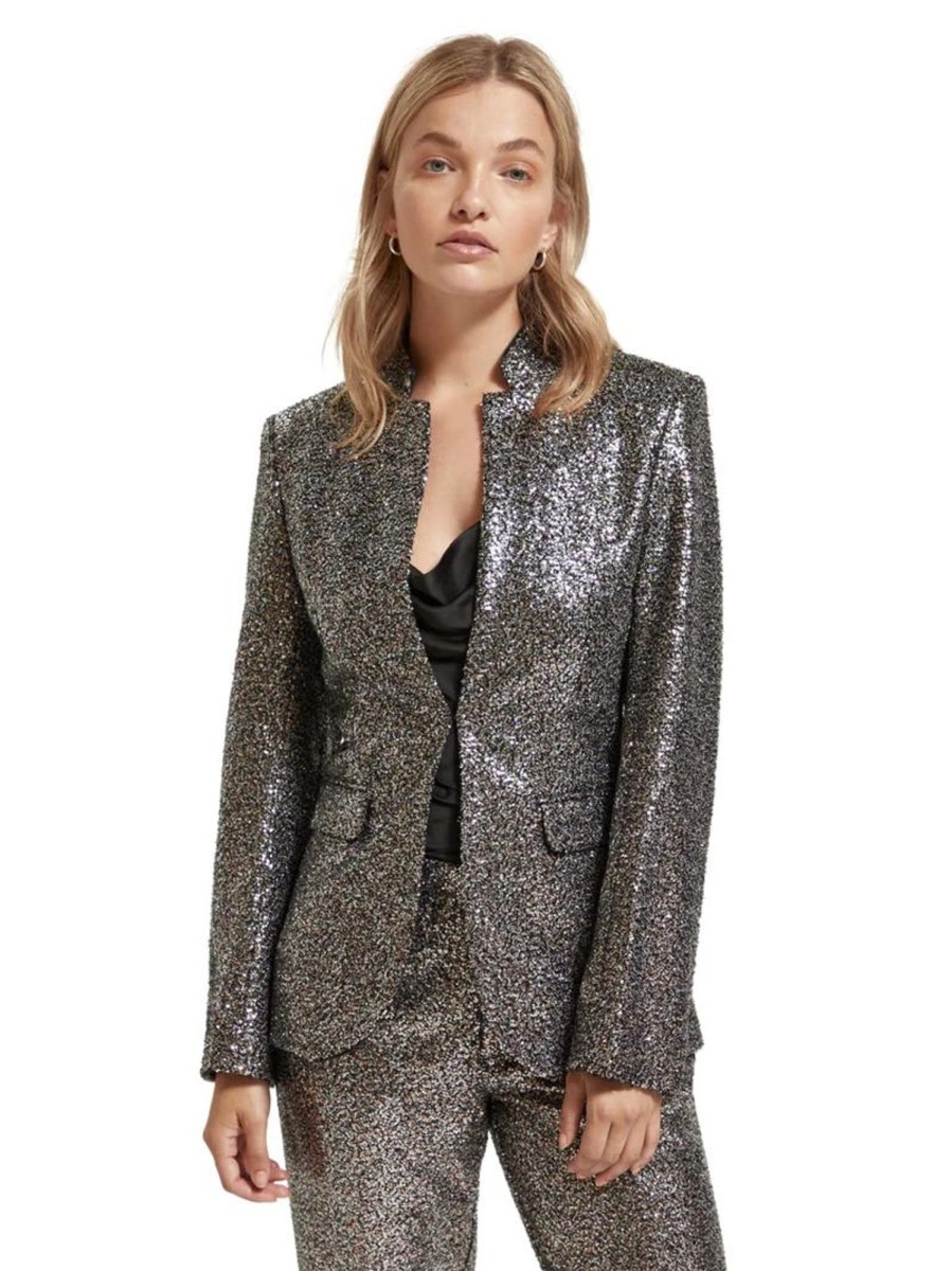 Women Scotch & Soda Sweaters & Jackets | Mixed Sequin Blazer