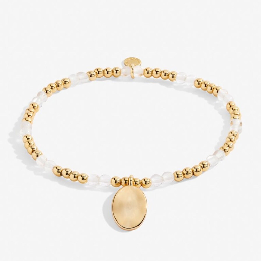 Women A Littles & Co. Bracelets | Birthstone A Little April Bracelet In Gold-Tone Plating-Rock Crystal