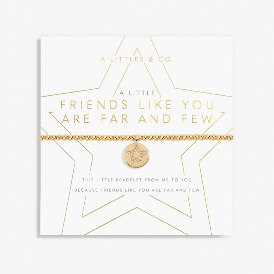 Women A Littles & Co. Bracelets | A Little 'Friends Like You Are Far And Few' Bracelet In Gold-Tone Plating