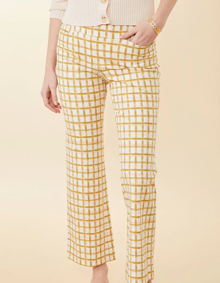 Women Spartina Bottoms | Maren Kick Flare Pant-Calm Waters Plaid