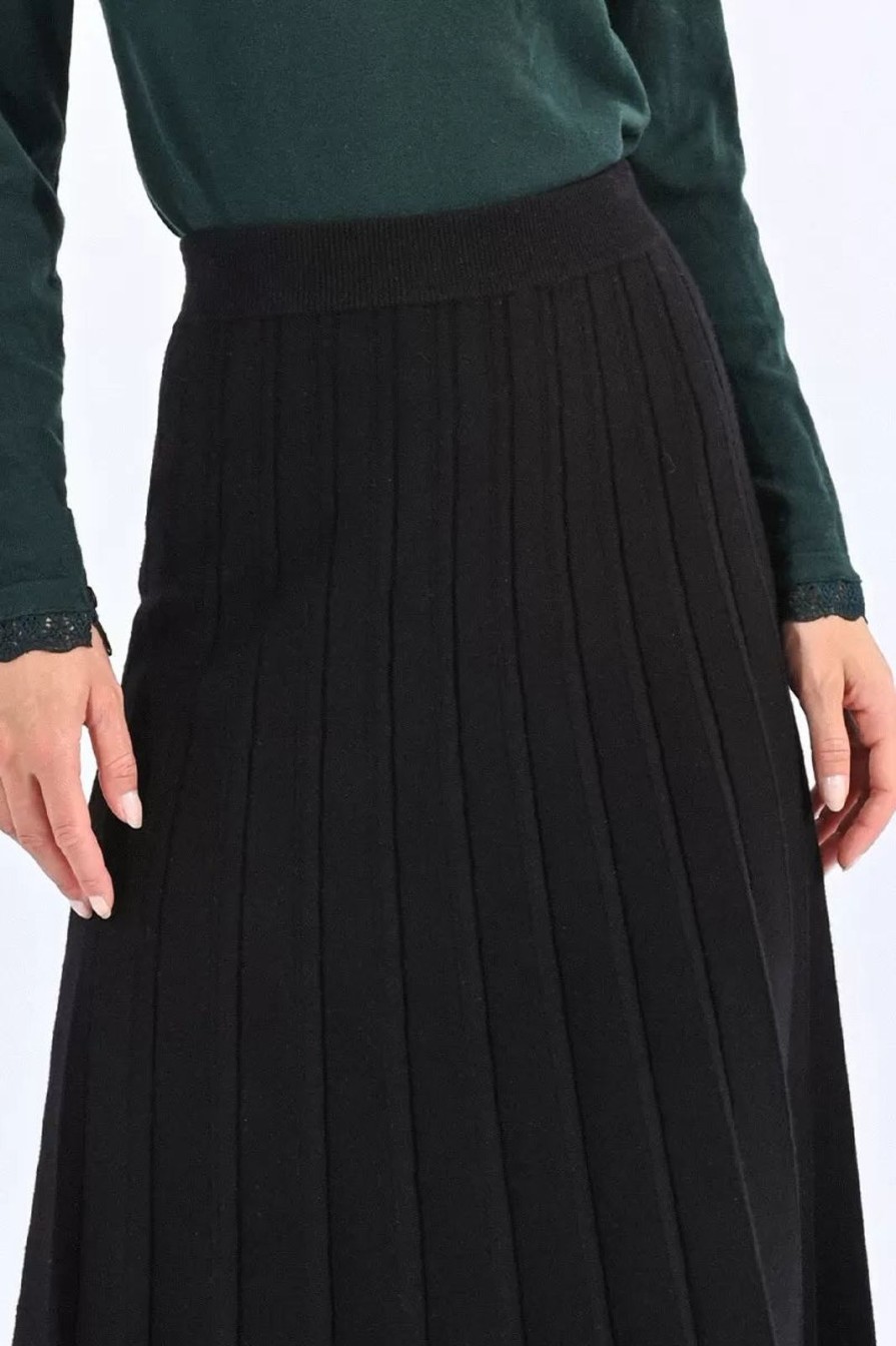 Women Molly Bracken Bottoms | Pleated Skirt-Black